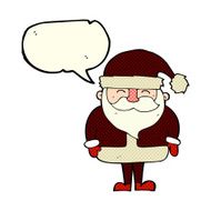 cartoon santa claus with speech bubble N81