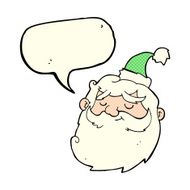 cartoon santa claus face with speech bubble N5