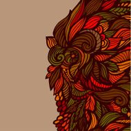 Hand drawn brown pattern