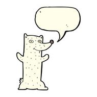 cartoon polar bear with speech bubble N29