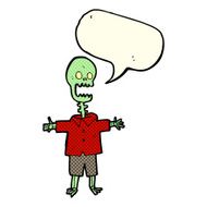 cartoon skeleton with speech bubble N3