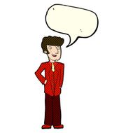 cartoon upperclass man with speech bubble N5
