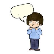 cartoon surprised man with speech bubble N56