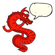 saxon dragon cartoon with speech bubble N4