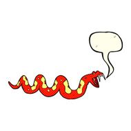 cartoon poisonous snake with speech bubble N3