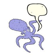 cartoon octopus with speech bubble N13