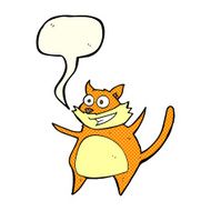 funny cartoon cat with speech bubble N5
