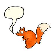 funny startled squirrel cartoon with speech bubble N4