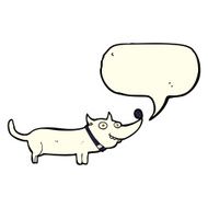 cartoon happy dog with speech bubble N33