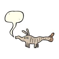 cartoon shrimp with speech bubble N15