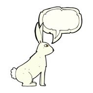cartoon rabbit with speech bubble N37