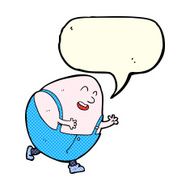cartoon humpty dumpty egg character with speech bubble N5