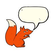 cartoon red squirrel with speech bubble N5