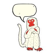 cartoon monkey with speech bubble N13