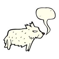 Cartoon Terrier With Speech Bubble N6
