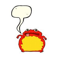cartoon funny frog with speech bubble N9