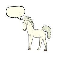 cartoon horse with speech bubble N16