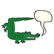 cartoon crocodile with speech bubble N14