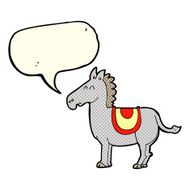 cartoon donkey with speech bubble N3