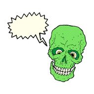 cartoon spooky skull with speech bubble N64