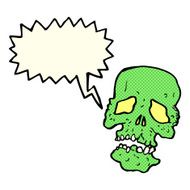 cartoon skull with speech bubble N14