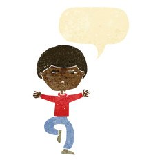 cartoon angry man with speech bubble N11