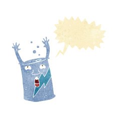 cartoon soda can character with speech bubble N2