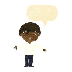 cartoon annoyed man with speech bubble N14