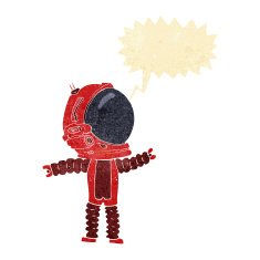 cartoon astronaut with speech bubble N15