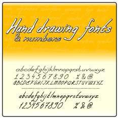 Hand drawn fonts