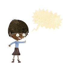 cartoon woman stressing out with speech bubble