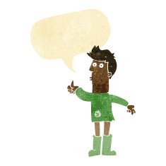 cartoon poor man with speech bubble N2