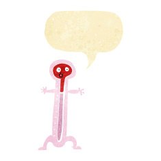 cartoon thermometer with speech bubble N2