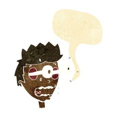 cartoon surprised man with eyes popping out speech bubble N2