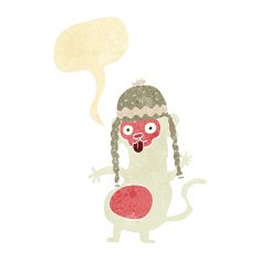 funny cartoon monkey with speech bubble