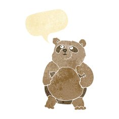 cartoon bear with speech bubble N2