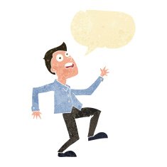 cartoon man panicking with speech bubble N11