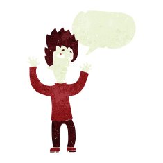 cartoon vampire giving up with speech bubble N2