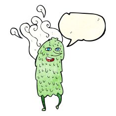 cartoon monster with speech bubble N11