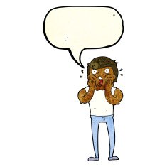 cartoon gasping man with speech bubble N3