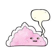 cartoon cloud with speech bubble N5