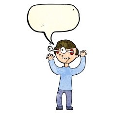 cartoon man with popping out eyes speech bubble N7