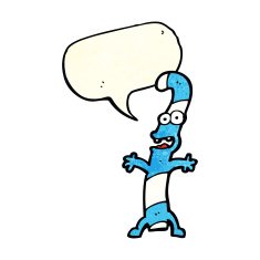 cartoon candy cane with speech bubble N3