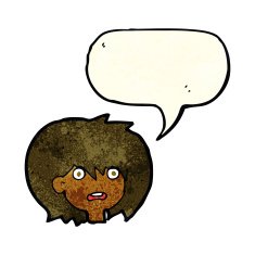 cartoon shocked expression with speech bubble N6