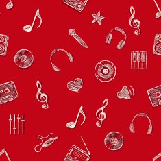 Vector Music Pattern Background N6