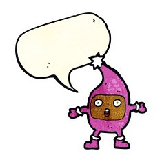 cartoon funny creature with speech bubble N11