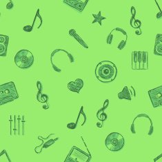 Vector Music Pattern Background N8