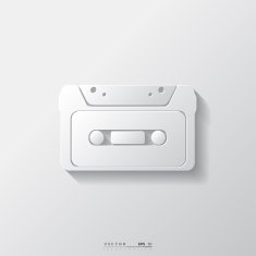 Compact Cassette icon flat design hipster style N3