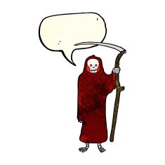 death cartoon with speech bubble N3