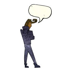 cartoon cool guy with speech bubble N3